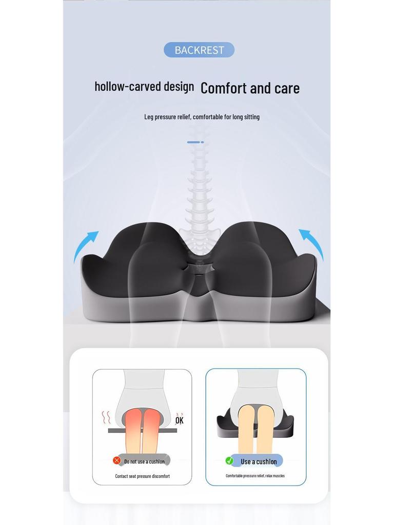 Pernă de Scaun din Spumă cu Memorie pentru Statul Lung pe Scaun – Suport Respirabil pentru Mașină, Birou, Sarcină și Studenți.