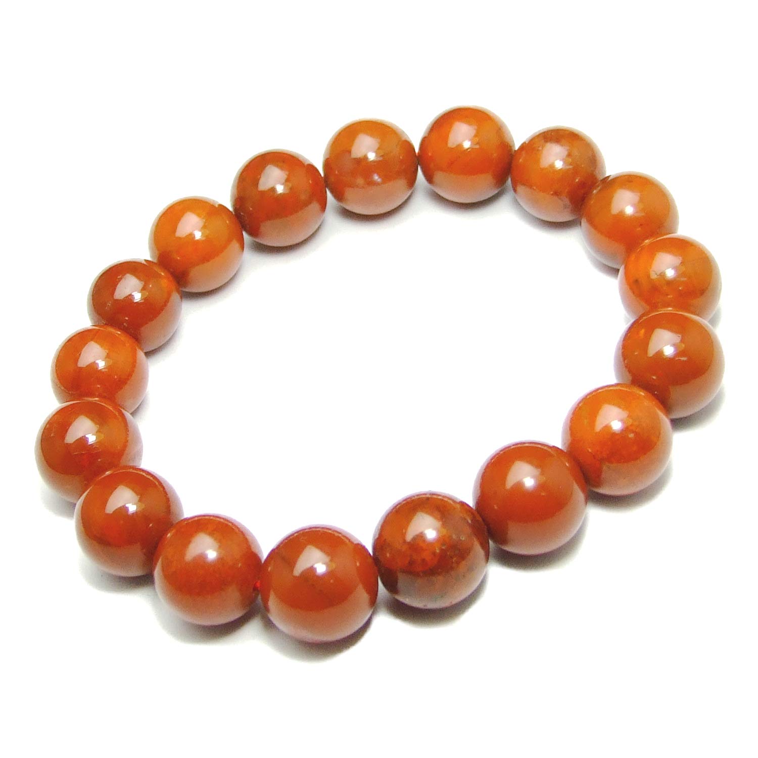 

[hinryo] 54353 14mm AAA Nan Hong Agate Bracelet, 20cm Inner Diameter, with Pouch, Made in China, Natural Stone, Power Stone