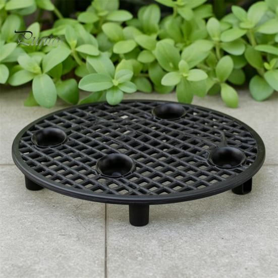 Non Scratch Pot Stands 6Pcs Plant Risers, 8 Inch Round Plastic Durable Risers Elevator Stands, Feet for Indoor Outdoor Flower Pots Tabletop