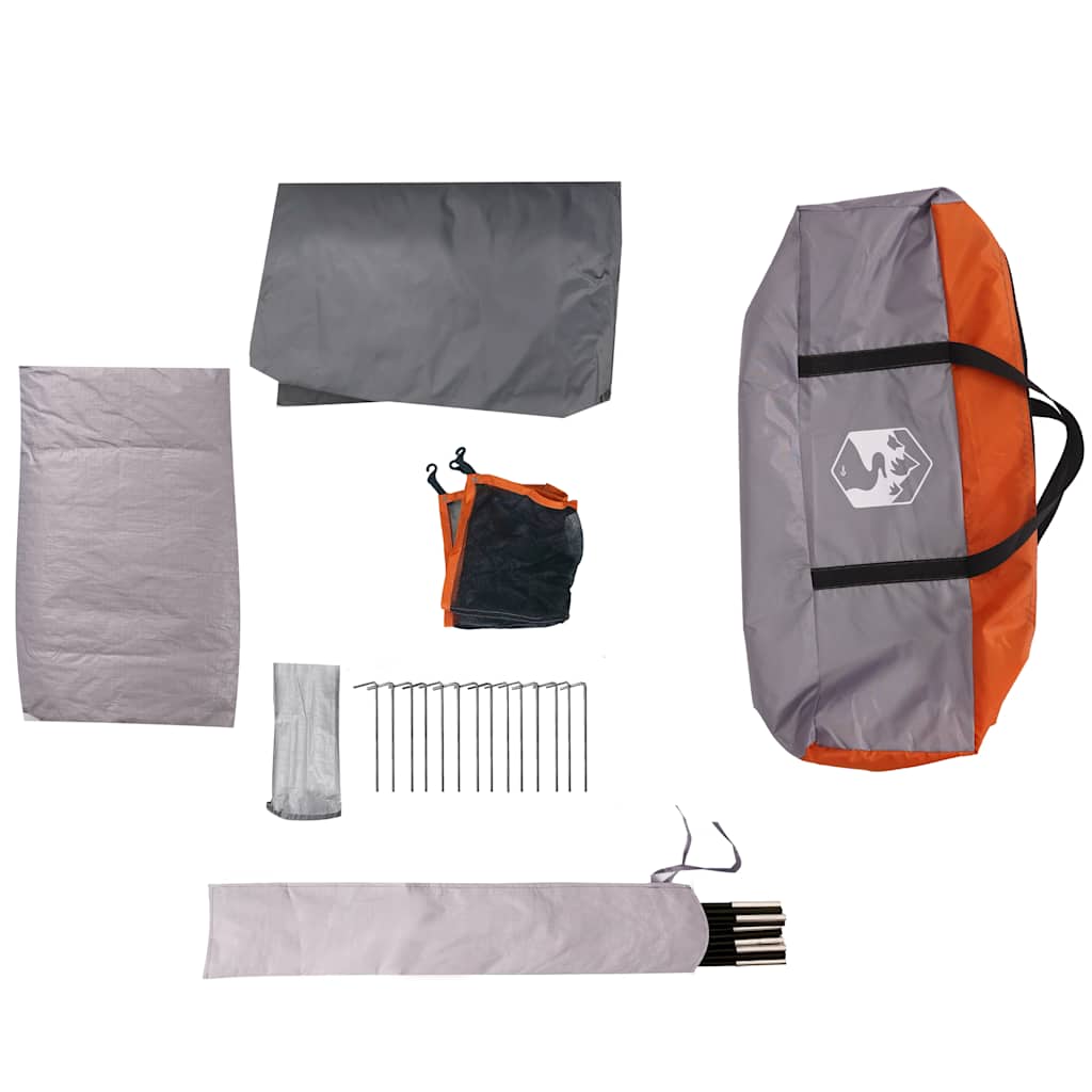 Family Tent for 6 Persons Orange Waterproof