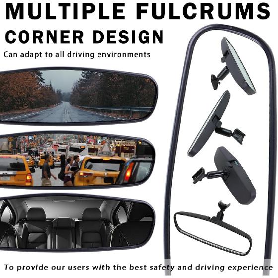 Interior Rear View Mirror Assembly Compatible With 2004- Ford F150,2002- Explorer,2006- Fusion,2016- Transit,2007-2024 Edge,2011- Fiesta,Lincoln