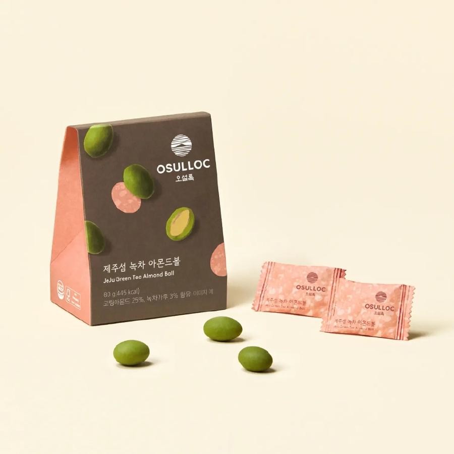OSULLOC Jeju Green Tea Almond Ball 80g*2bag Tea Almond Ball 80g*2bag