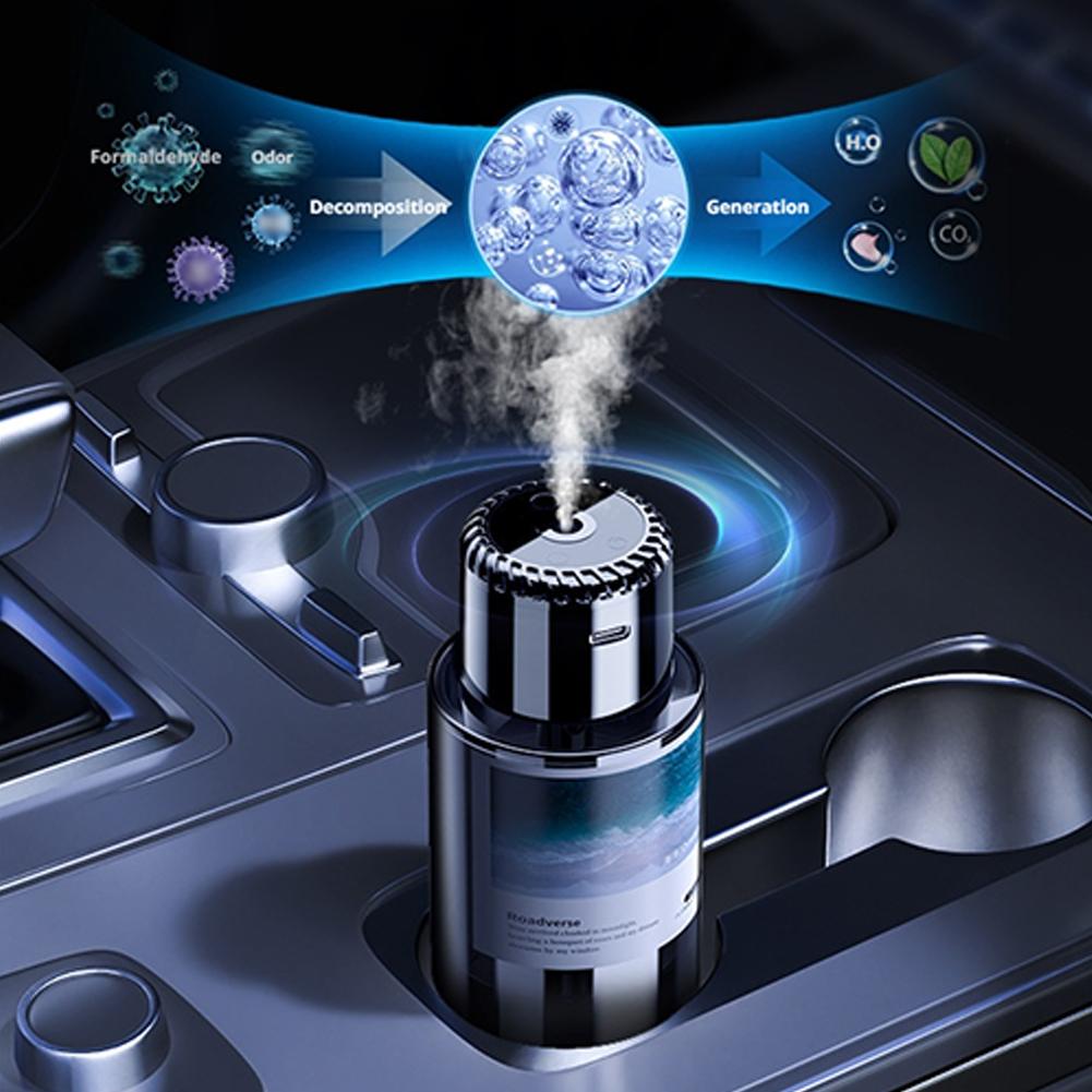 Smart Car Air Freshener with Starry Sky Projection | Rechargeable 120ml Diffuser | French Fragrance | Auto On/Off | Odor Purific