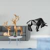 European Reindeer And Bull Sculpture Collectible Modern Resin Figurine Lover Entryway Tabletop Desk