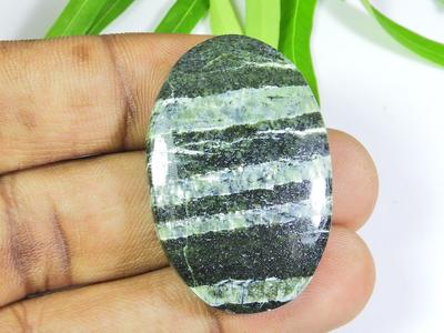 58Cts. Natural Green Swiss Opal Crystal Oval Cabochon Gemstone 25X39X06 MM SK-718