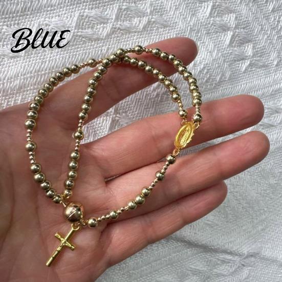 Devotional Bead Bracelet Rosary Magnetic Closure Handmade Christian Prayer Beads