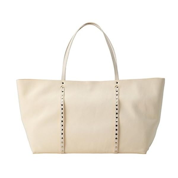r.steLLA 2-Way Studded Handle Faux Leather Tote Bag (Special Order by Rena Hoshi) (Ivory)