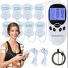 TENS + EMS Dual Channel Muscle Relief Pulse Massager with 8 Electrodes for Shoulder, Shoulder and Back Pain, Knee Muscle Relief