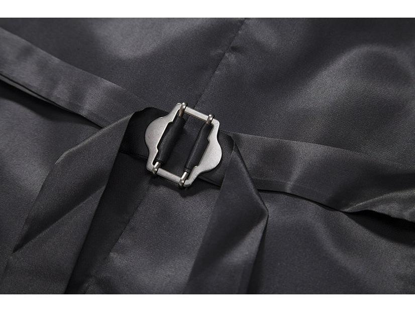 Retro Single-Breasted Men's Suit Vest with Three-Dimensional Pockets