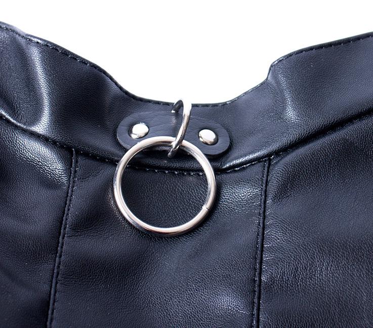 Aisile Black Leather Erotic Restraint Clothing