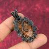 Sunstone Pendant Copper Wire Wrapped Pendant Copper Jewelry Handmade Natural Gemstone Pendant Wire Wrap Jewelry Flower Pendant Gifts For Her