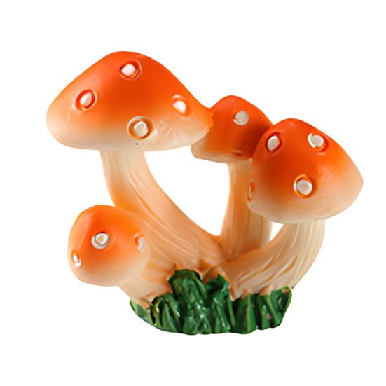 

Mini Resin Mushroom Figurine Tiny Bonsai Craft Decoration Small Lawn Fairy Garden Ornament for Indoor Outdoor Terrarium DIY Craft H