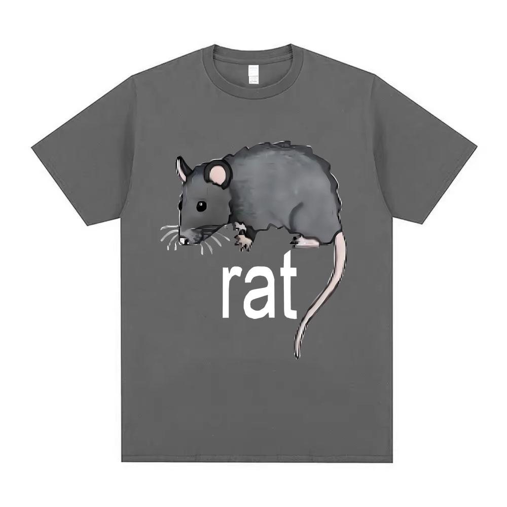 Funny Rat Meme Tshirt Unisex Unisex Clothing Casual Oversized Short Sleeve T Shirts Unisex Fleece Cotton Tshirts Novelty Clothes