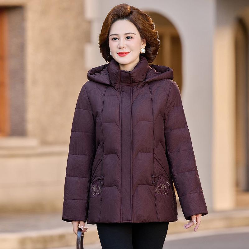 Popular brand mother down jacket new middle-aged and elderly women's winter clothing thickened warm high-end large-size coat