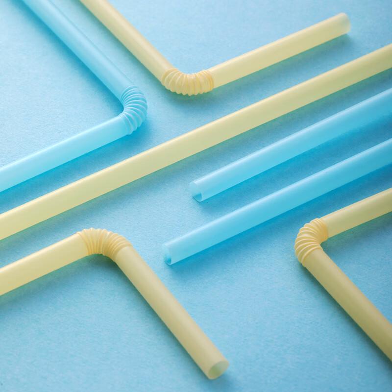 CHAHUA Individually Wrapped Bendable Disposable Straws