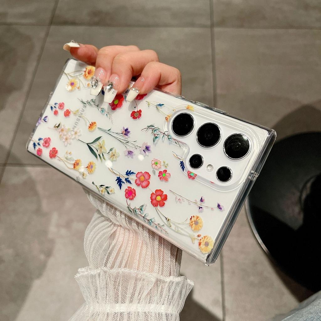 Suitable for Samsung S25ultra Mobile Phone Case S24FE Double Layer Printed A56 Yuese Garden A26 Protective Case