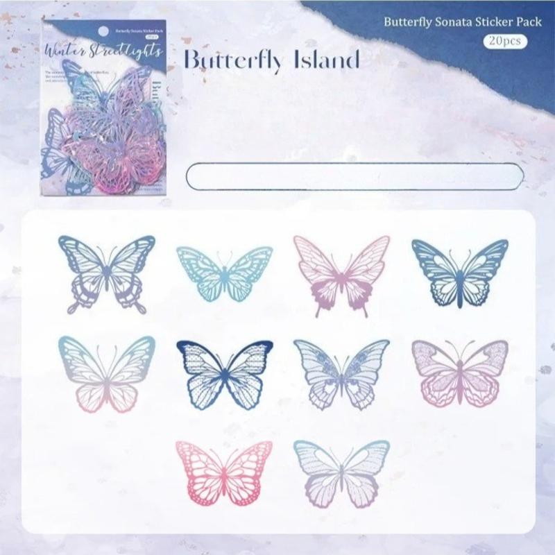 

20 штук винтажной ажурной декоративной бумаги с вырезами, ракушка, тема света и тени, бабочка, материалы для ручной работы, DIY