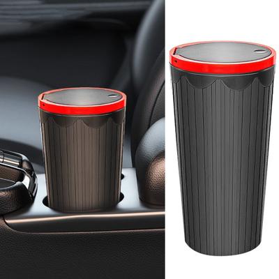 Car Trash Can Bin with Lid Vehicle Garbage Can Cup Holder Car Organizers