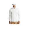 Solid Color Letter Embroidered Square Neck Casual Slim Fit Long Sleeve Shirt Men Shirts Moon-White J322667