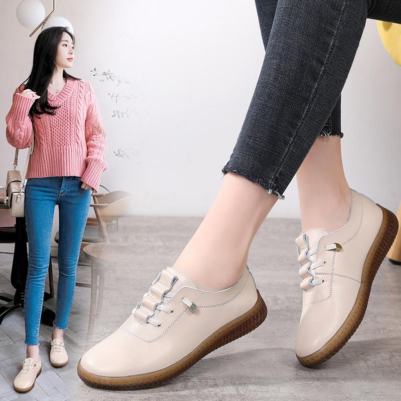 Women Shoes Fashion Women's Loafer Trend Leather Shoes White Zapatos De Mujer Comfortable Woman Shoes Slip On Footwear