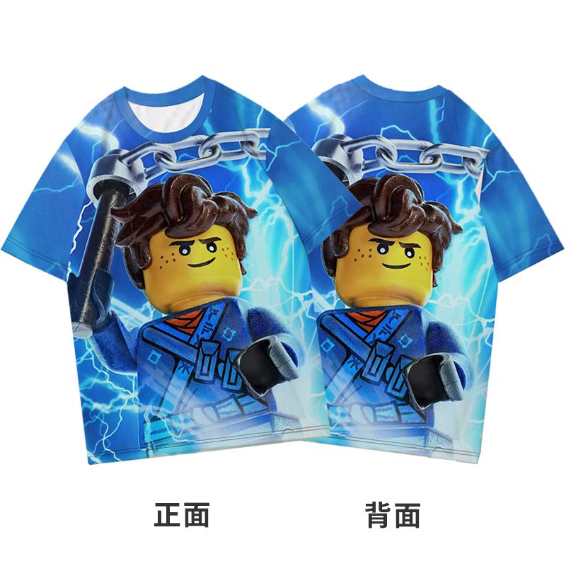 

Футболка MINISO Ninjago 2025 года с принтом в виде мультфильма «Аниме» для мальчиков и девочек, летняя футболка, новый стиль, уличные тенденции, детская одежда, короткий рукав 110 серебряный
