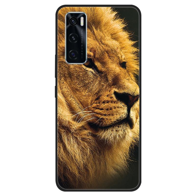 For Vivo V20 SE Case V20SE Silicone Cat Painted Soft Black Cover for VivoV20 V20SE V2022 V2023 Cover TPU Coque Protective Capa