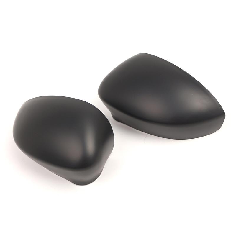 Driver and Passenger Rearview Mirror Cover Matte Black ABS for Fiat Grande Punto 2009 to Exterior Housing