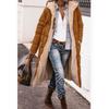Solid Color Double-Sided Wear Hooded Cotton Coat, Thickened Slim Fit Long Sleeve Long Open Front Jacket