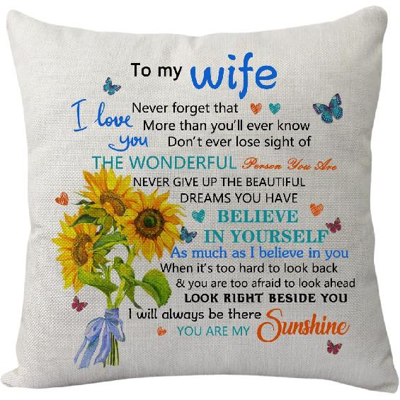 Bestie Pillowcase Gift from Best Friend, Pirational 'Never Forget That I Love You' Pillow Cover, Funny Friendship Cushion Cover for Birthday, Xmas,