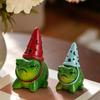 Whimsical Frogs Sculpture Decors With Colorful Party Hat Resin Animal Figure For Garden Yard Lawn Desk Or Gift Giving