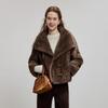 Bailuyu Faux Fur Oversized Lapel Coat