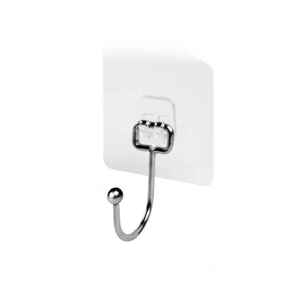 

Неперфорированный большой крючок из нержавеющей стали, многофункциональный настенный крючок для туалета, кухни, ванной комнаты, домашнего хозяйства one size