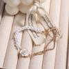 Baroque Style Beads Bangle Rhinestone Camellia Flower Bracelets Vintage Pearl Bracelet  Ladies