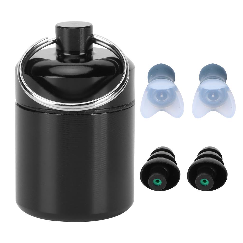 Waterproof Ear Plugs with Filter Noise Reduction Reusable Earplug Protector for Swimming