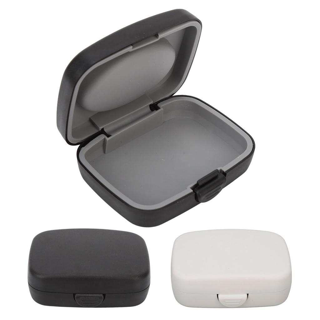 Hearing Aids Case Large Capacity Portable Quadrate Black Hearing Aids Storage Box for Home Outdoor T