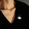 Bo Xin Yun Elegant Swan Zircon Brooch for Women - High-Grade Wedding and Coat Accessory