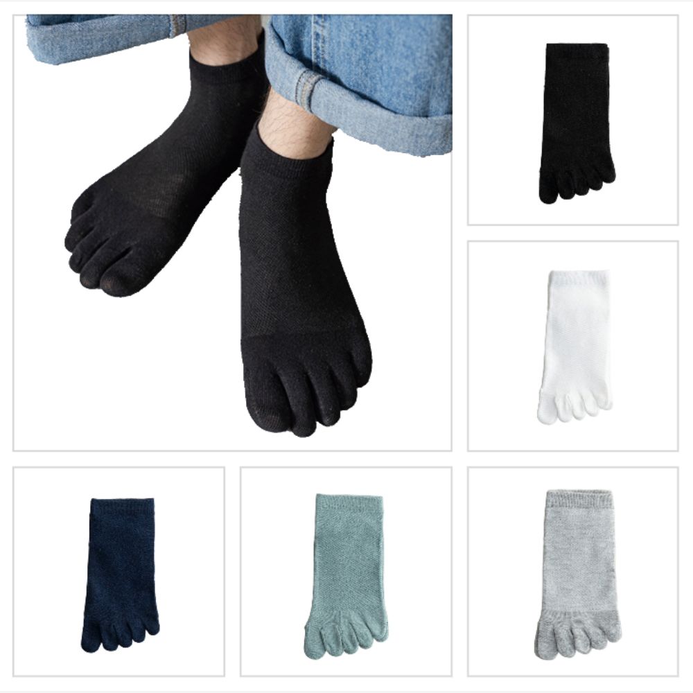 Cotton Men's Five Finger Socks Ankle Hosiery Toe Separated Socks Male Mesh Five Toes Socks Summer
