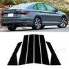 6 Pcs Car Glossy Piano Black Window Pillar Posts Door Trims Cover For VW Jetta Sticker Auto Exterior Accessories