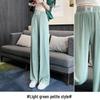 Women's Cool Feeling Ice Silk Wide-Leg Summer Trousers - Lightweight, Casual, and Loose-fitting Pants