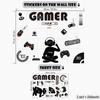 Level Up Gamer Zone Cartoon Gaming Theme Wall Decals Puzzle Game Character Cool Boy Vinyl Stickers Home Decoration For Kids Room