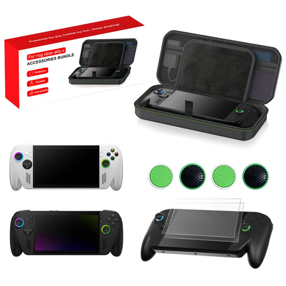 Hard Shell Carrying Case Protective Bag For ROG Xbox Ally X Tempered Glass Screen Film Thumb Caps Game Console Accessories Kit