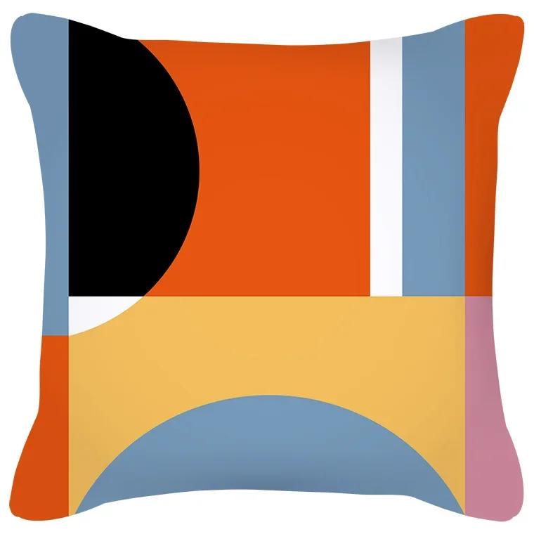 

Скандинавский Абстрактный Цвет Геометрический Принт Наволочка Дом Гостиная Диван Украшение Квадратная Подушка 30x30cm чёрный