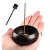 YJRUNFU Incense Holder, Stylish Wooden Incense Holder, Spill-Proof Ash Holder, Japanese-Style Mini Buddhist Altar Incense Burner, Ideal for Meditation