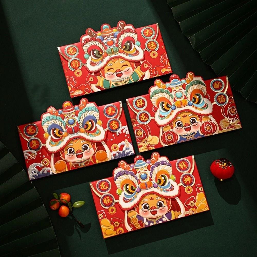 Luck Money Bag Money Pocket Dragon Pattern Money Bags Chinese Red Pocket Party Gifts