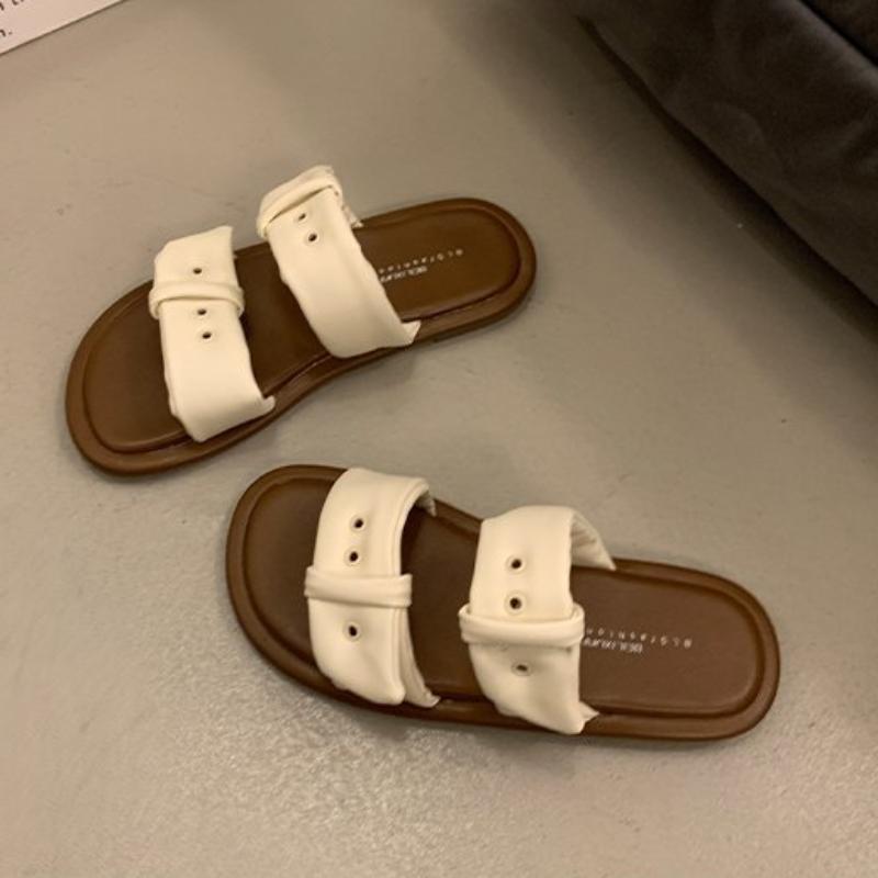 Модные женские тапочки Высококачественная женская обувь Винтажные отпускные римские — фото 3