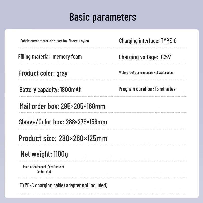 Westinghouse U-shaped Neck Massager Pillow