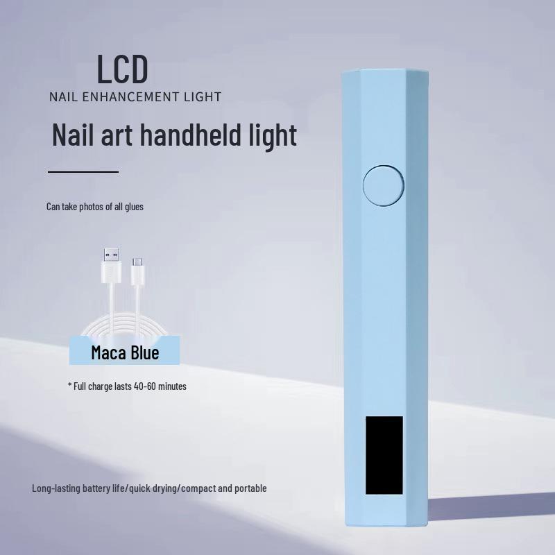 

Портативная мини-лампа для ногтей - ручная подключаемая лампа для фототерапии ногтей Blue (LCD) - Polygon