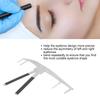 Stainless Steel Eyebrow Ruler Safe Lightweight Portable 3 Point Positioning Eyebrow Ruler