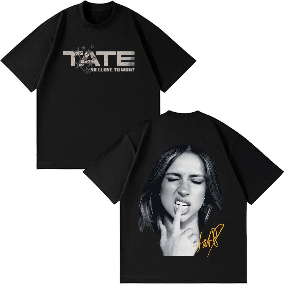 

Tate Mcrae Album So Close To What Miss Possessive 2025 World Tour T-Shirts Men Women Short Sleeve T Shirts Casual T-shirt M