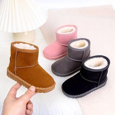 2025 Winter Kids' Plush Cotton Snow Boots - Warm Non-slip Shoes for Boys & Girls